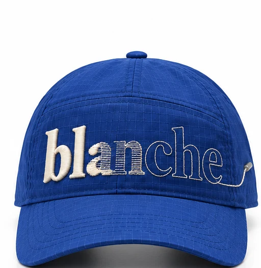 Cobalt Thread, front view in Cobalt / cream / silver