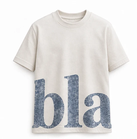 Letter Mist, front view in Chalk / washed slate